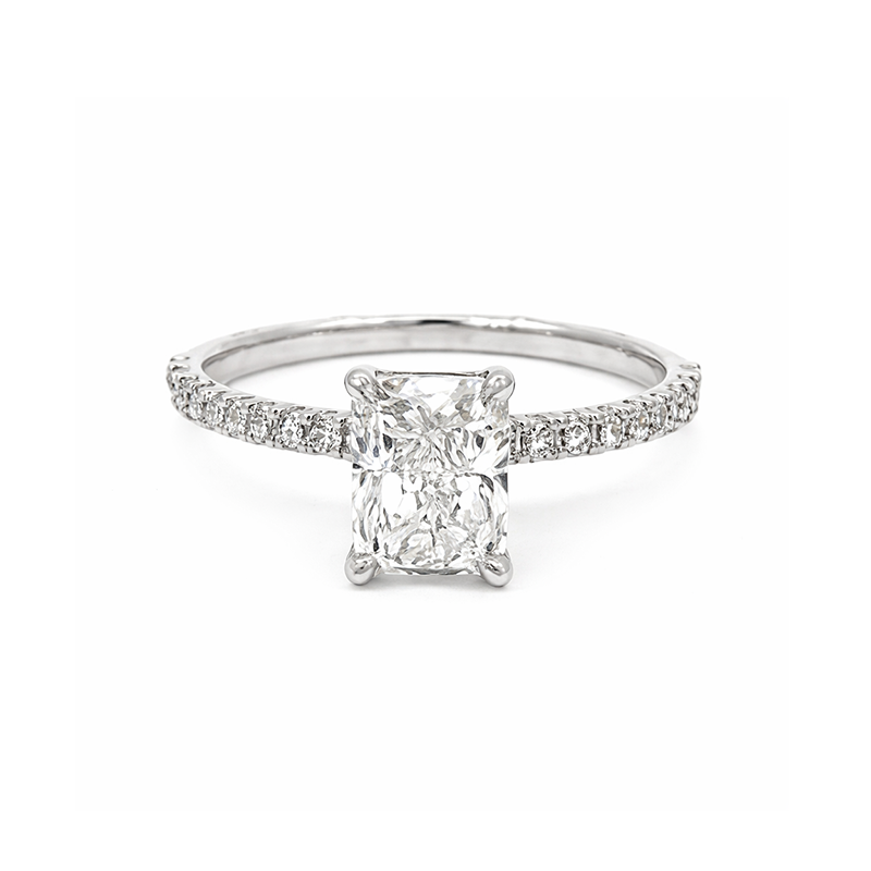 14K White Gold 1.78TDW Lab Grown Diamond Engagement Ring