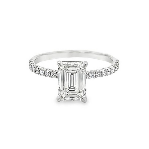 14K White Gold 1.96TDW Lab Grown Diamond Engagement Ring
