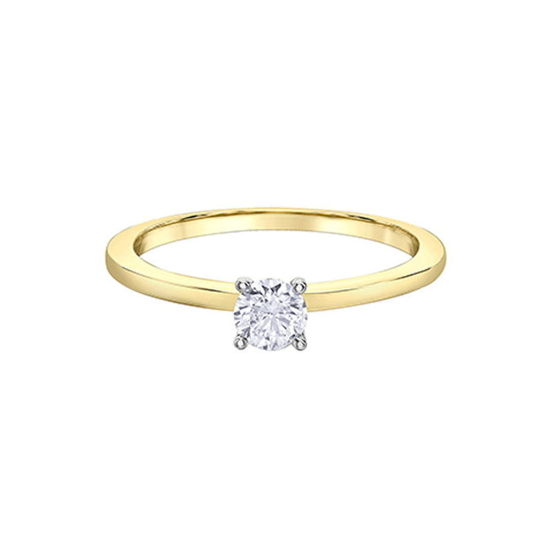 10K Yellow Gold 0.30CT Canadian Diamond Solitaire Ring