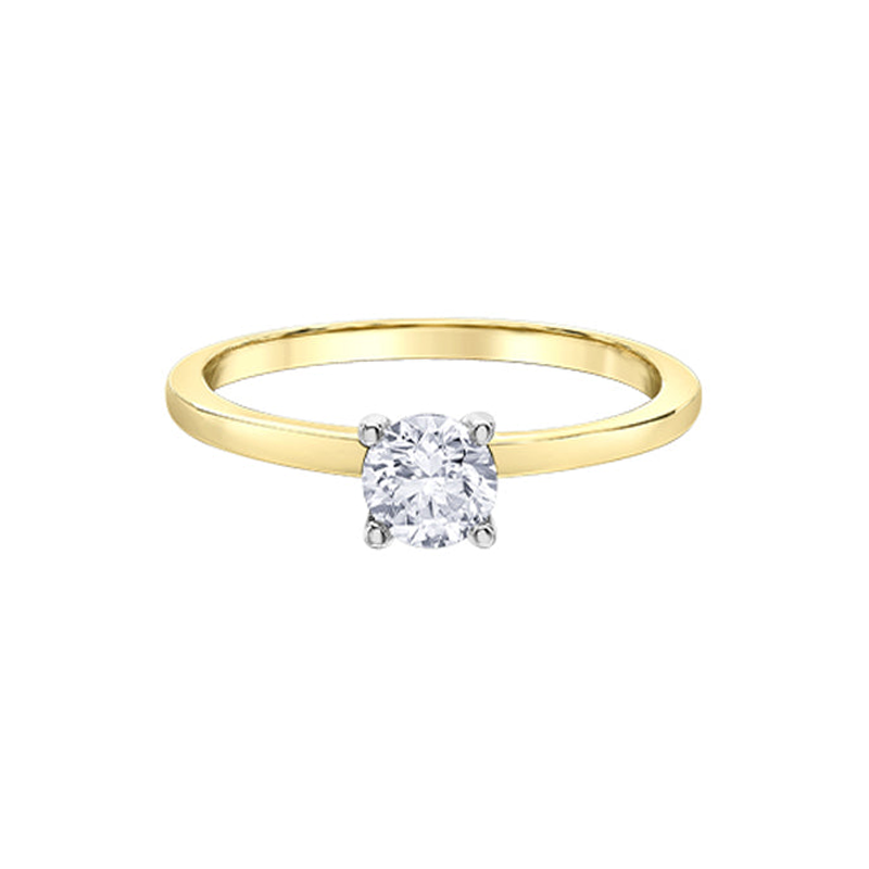 10K Yellow Gold 0.50CT Canadian Diamond Solitaire Ring