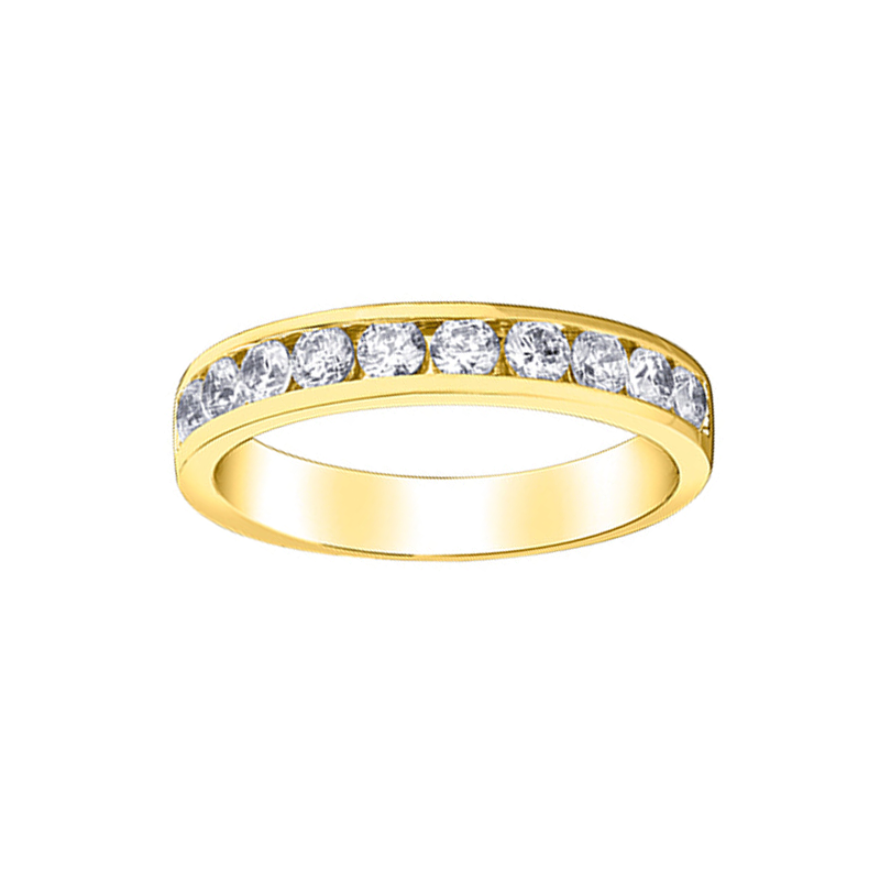 14K Yellow Gold 0.75TDW Diamond Channel-Set Band