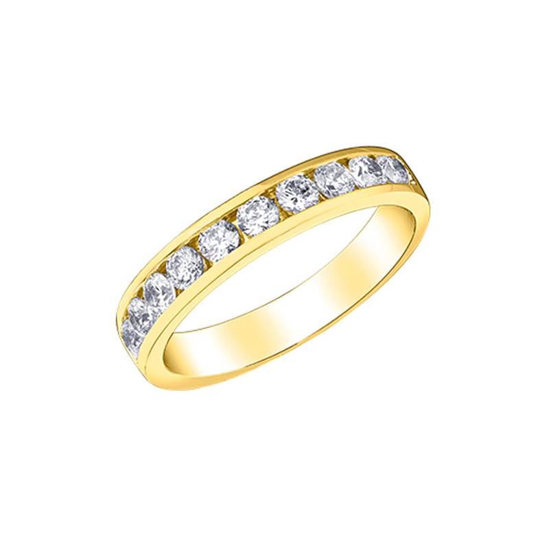 14K Yellow Gold 0.75TDW Diamond Channel-Set Band