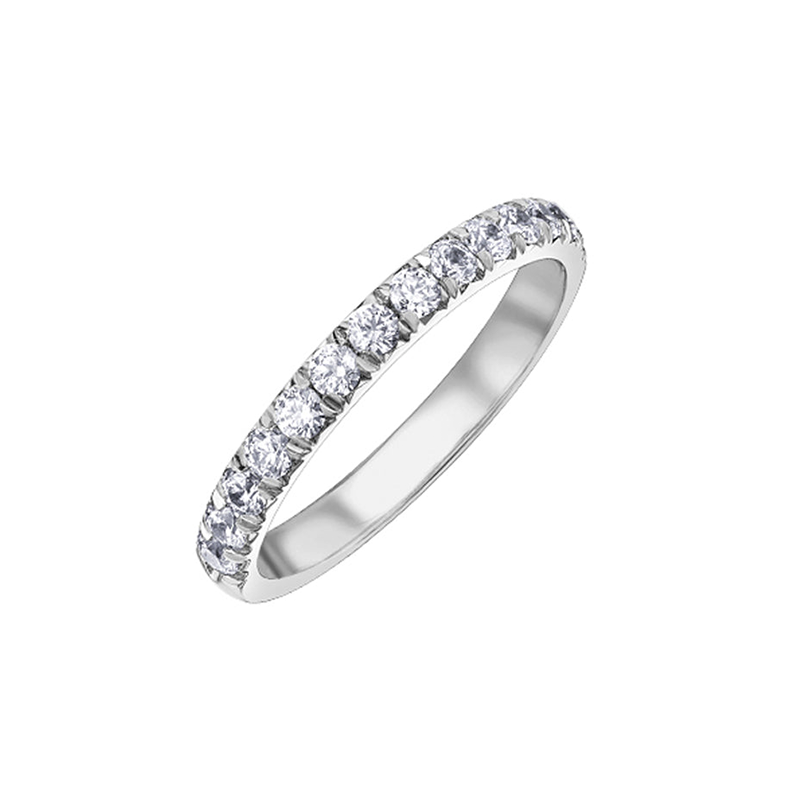 14K White Gold 0.50TDW Diamond Wedding Band