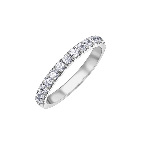 14K White Gold 0.50TDW Diamond Wedding Band