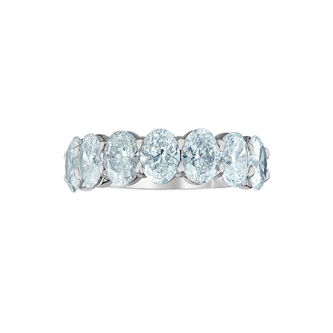 1.61ct Lab Grown Oval Diamond Band in White 14K Gold