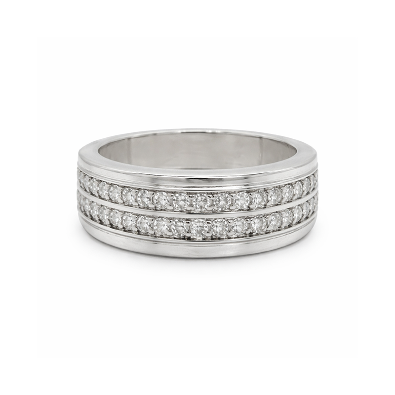 10K White Gold 0.38TDW Diamond Ladies Wedding Band
