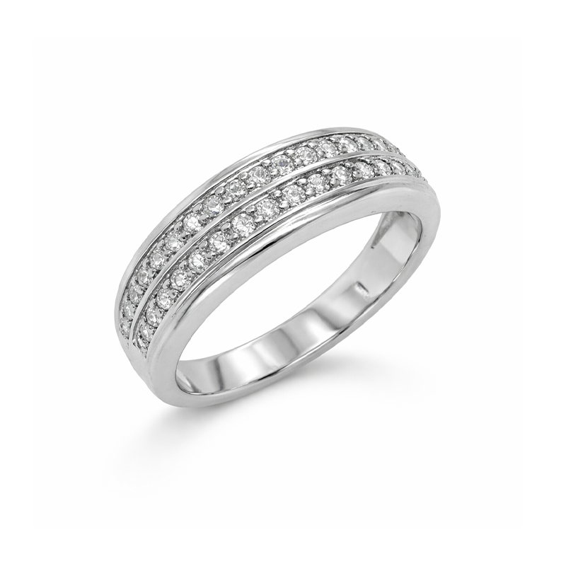 10K White Gold 0.38TDW Diamond Ladies Wedding Band