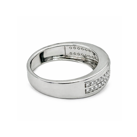 10K White Gold 0.38TDW Diamond Ladies Wedding Band