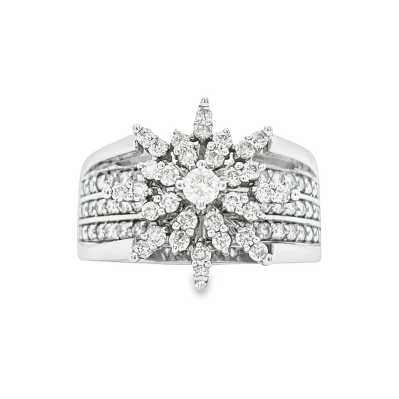 0.50 Ct TDW Diamond 10K White Gold Star Bright Special Ring
