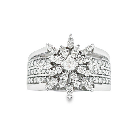 0.50 Ct TDW Diamond 10K White Gold Star Bright Special Ring