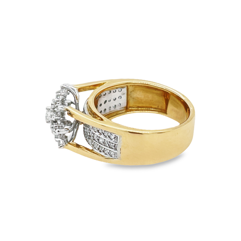 0.50 Ct TDW Diamond 10K Yellow Gold Star Bright Special Ring