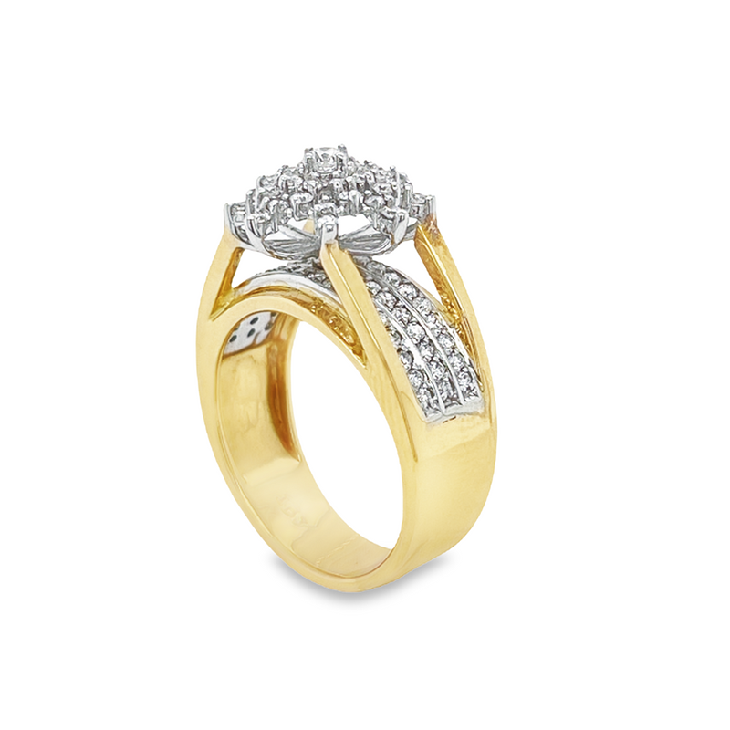 0.50 Ct TDW Diamond 10K Yellow Gold Star Bright Special Ring