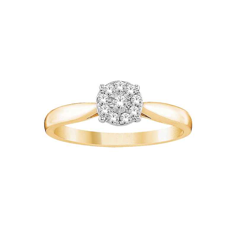 10K Yellow Gold 0.05CT Diamond Promise Ring