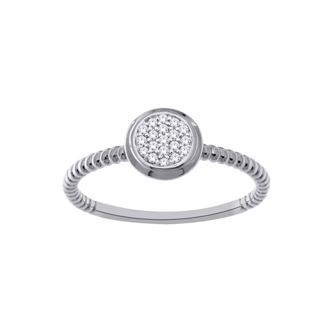 14K White Gold 0.10TDW Diamond Promise Ring