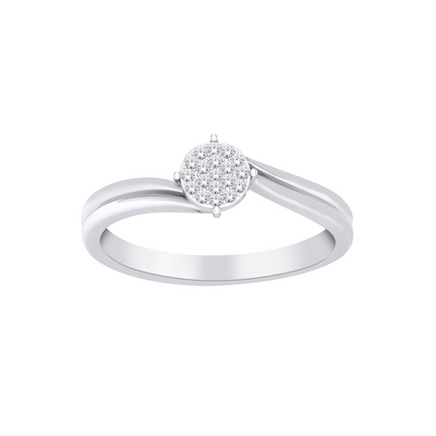 14K White Gold 0.05TDW Diamond Ring
