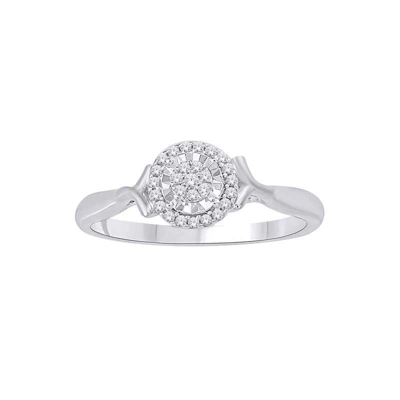10K White Gold with 0.10ct Diamond Promise Ring