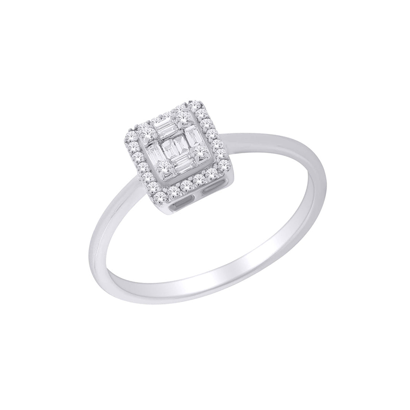 10K White Gold 0.20TDW Diamond Promise Ring