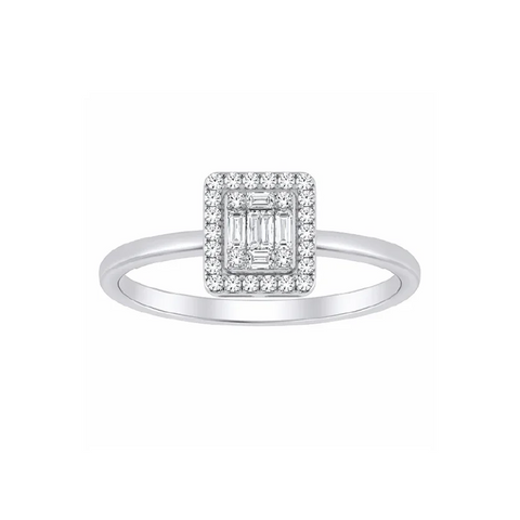 10K White Gold 0.20TDW Diamond Promise Ring