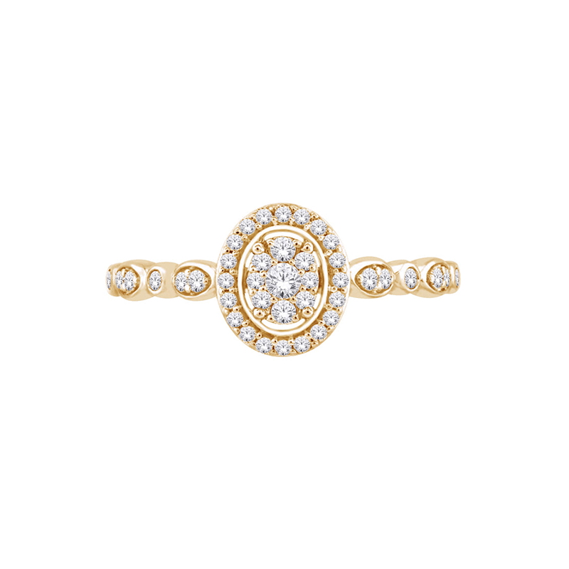 0.15 TDW Diamond Promise Ring in 10K Yellow Gold