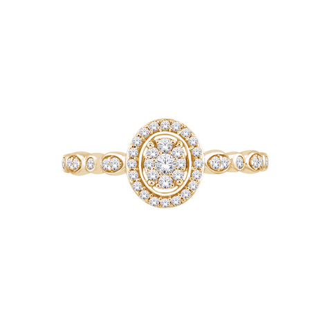 0.15 TDW Diamond Promise Ring in 10K Yellow Gold