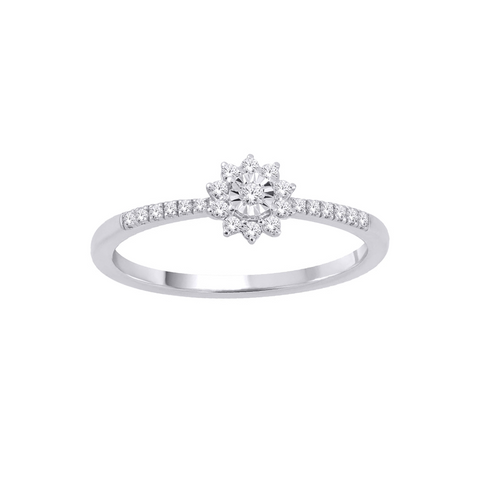 10K White Gold 0.15TDW Diamond Promise Ring