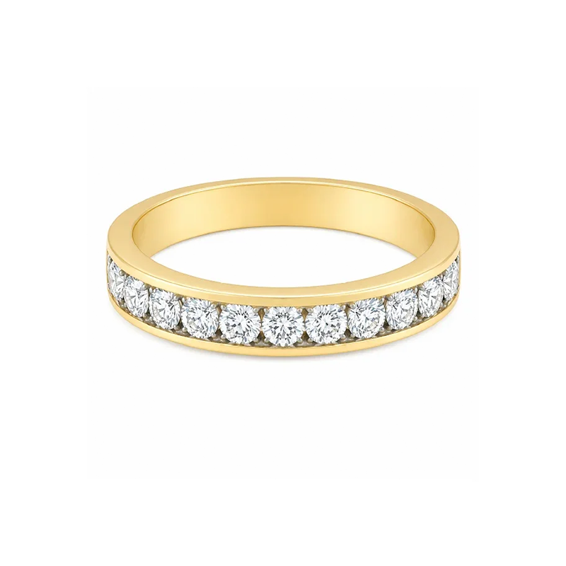 14K Yellow Gold 1.00CT Diamond Comfort Fit Anniversary Band