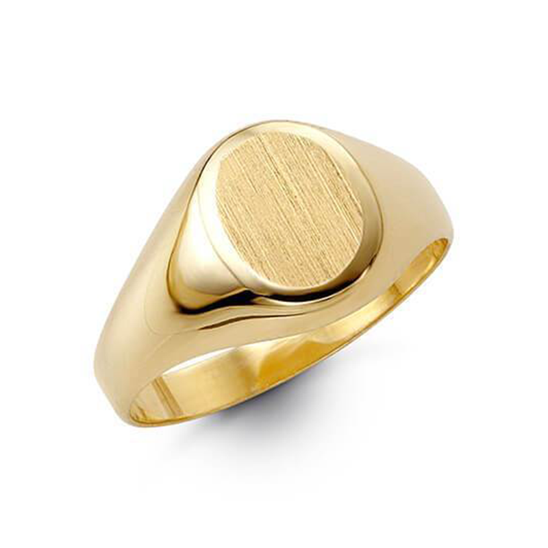 10K Yellow Gold Men's Gold Signet Ring