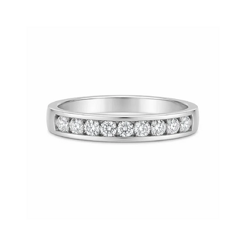 1.00TDW diamond Comfort fit Anniversary & Wedding Band in 14k white Gold