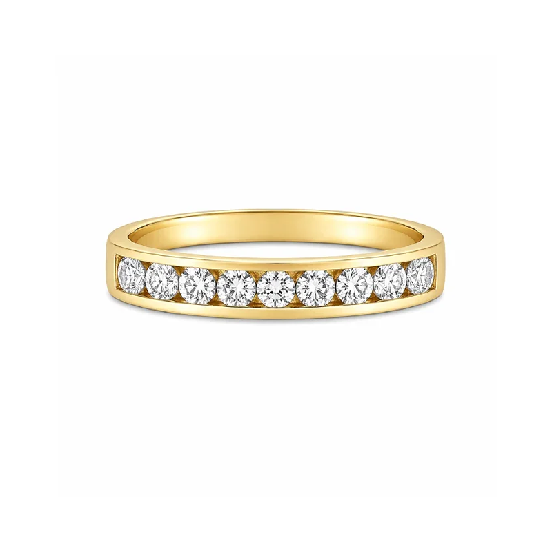 0.50TDW diamond Comfort fit Anniversary &amp; Wedding Band in 14k Yellow Gold