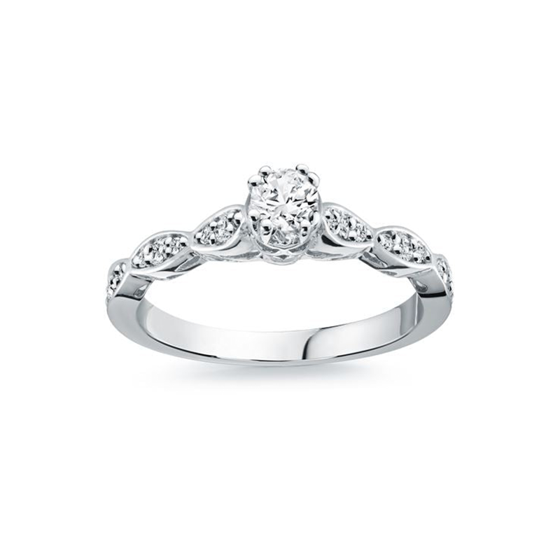 10K White Gold 0.38 TDW Diamond Ring
