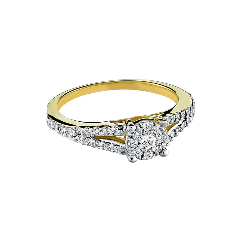 10K Yellow Gold 0.40 TDW Diamond Engagement Ring