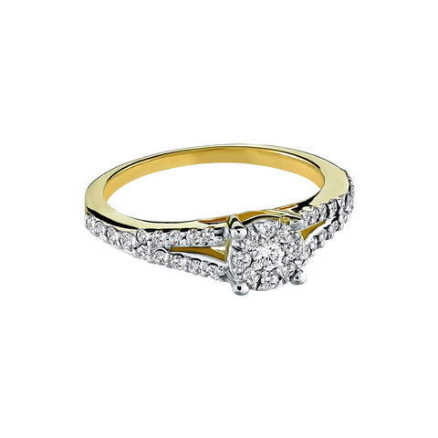 10K Yellow Gold 0.40 TDW Diamond Engagement Ring