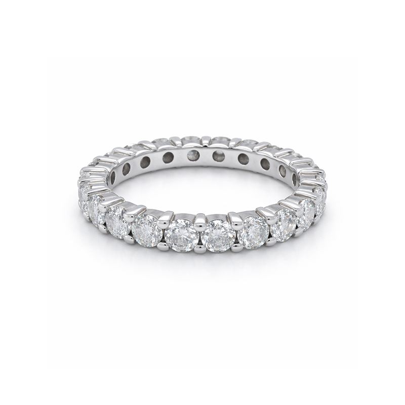 14k White Gold 2.00TDW Diamond Full Eternity Band