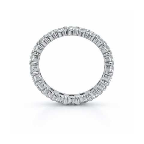 14k White Gold 2.00TDW Diamond Full Eternity Band
