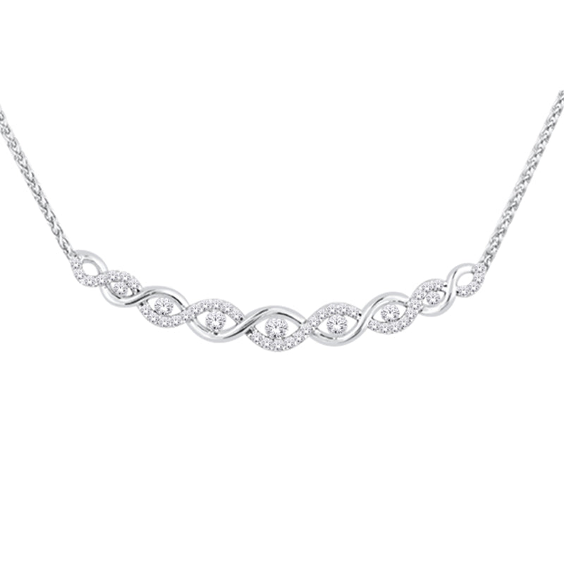 10K White Gold 0.50TDW Lab Grown Diamond Pendant