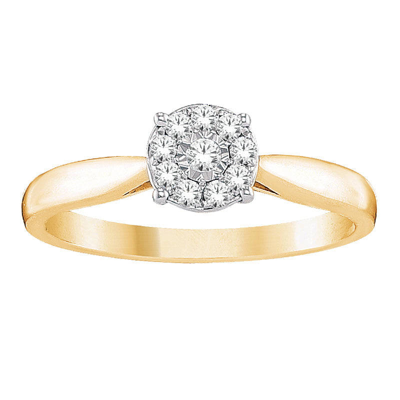 10K Yellow Gold 0.05CT Diamond Promise Ring