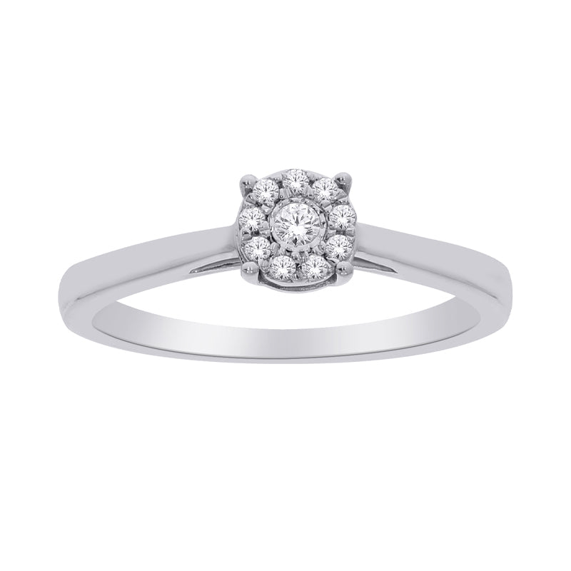 10 Karat White Gold 0.10 TDW Diamond Promise Ring