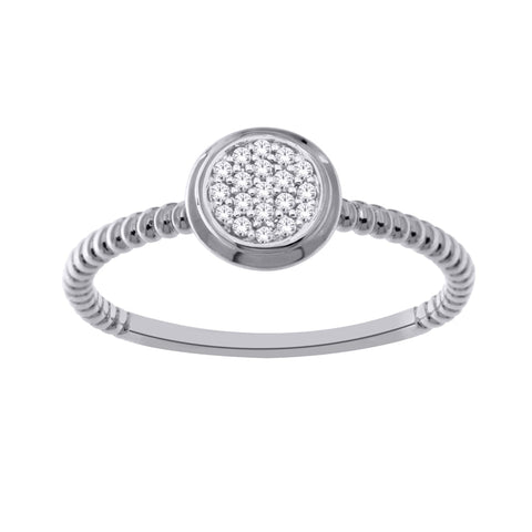 14K White Gold 0.10TDW Diamond Promise Ring