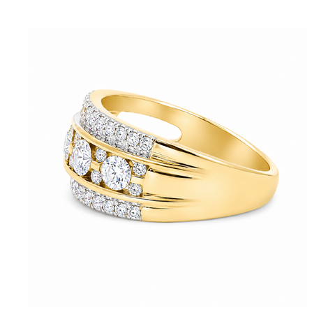 10K Yellow Gold 0.50TDW Diamond Wedding Band