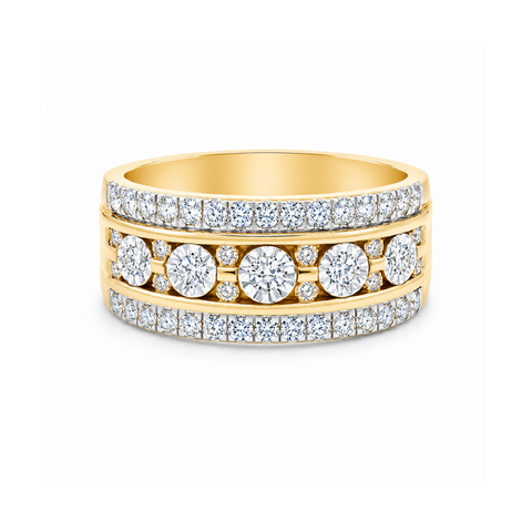 10K Yellow Gold 0.50TDW Diamond Wedding Band