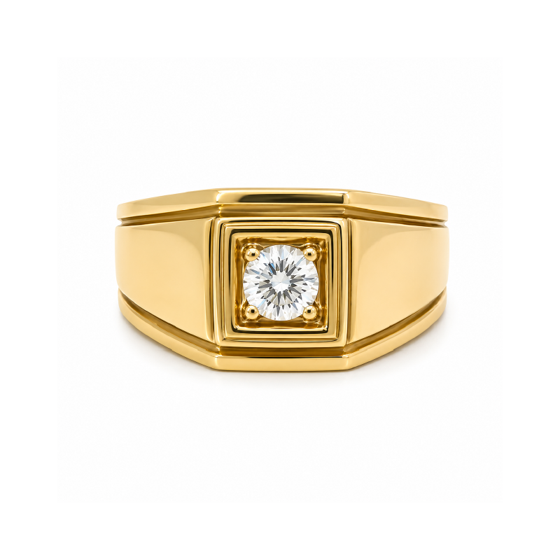 0.50CT 10K Yellow Gold Men’s Diamond Ring