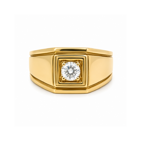 0.50CT 10K Yellow Gold Men’s Diamond Ring