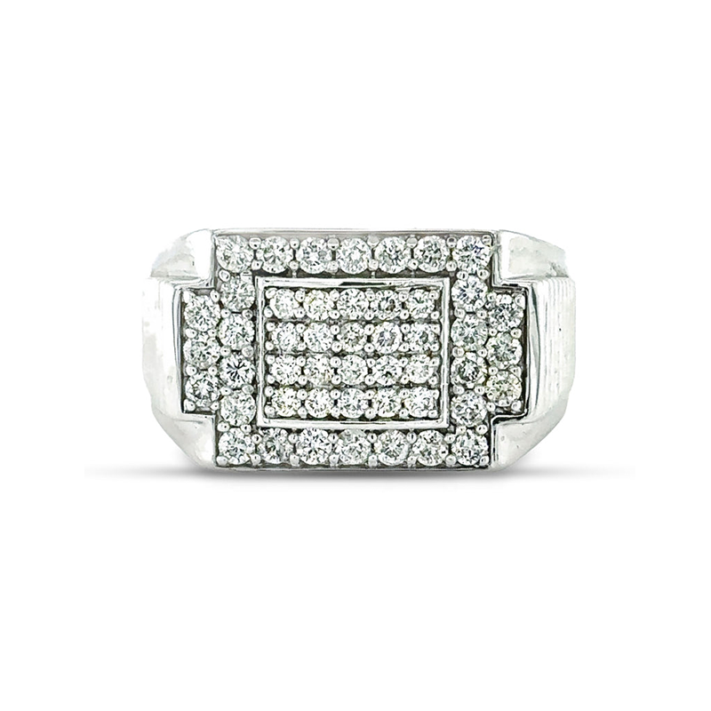 10K White Gold 1.00TDW Men's Diamond Ring