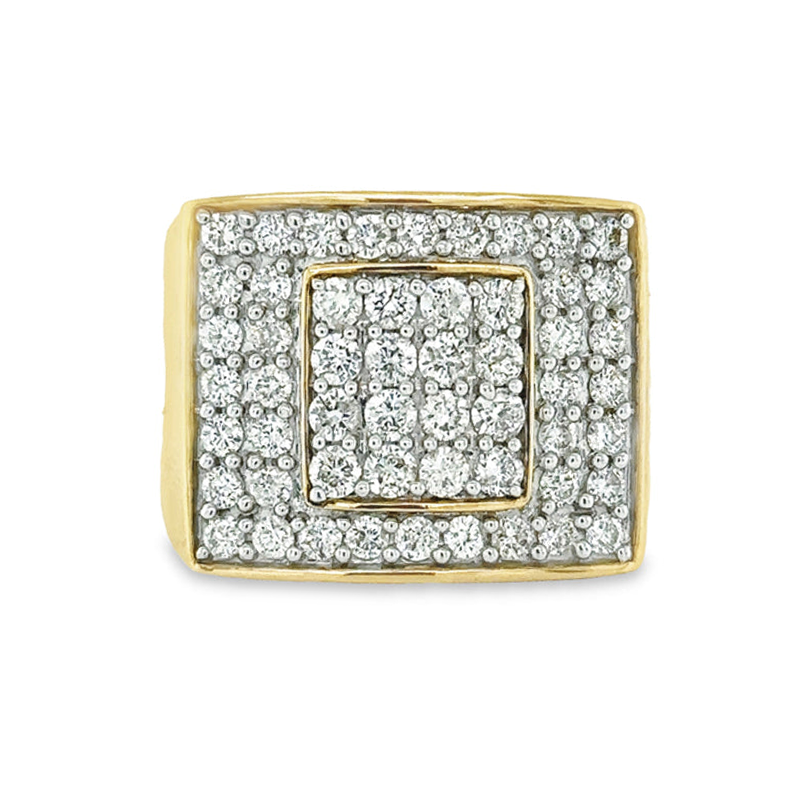 Stunning 2.00TDW Men's Diamond Ring in Lustrous 10K Yellow Gold