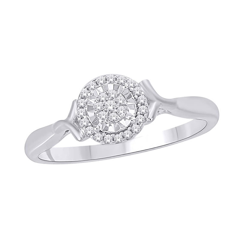 10K White Gold with 0.10ct Diamond Promise Ring