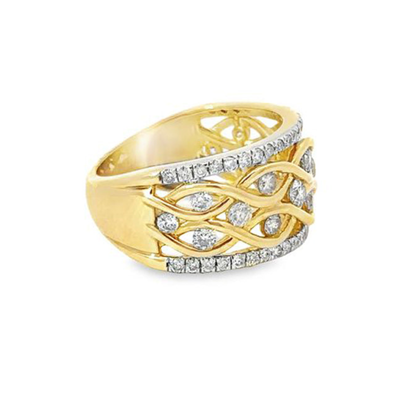 10K Yellow Gold 1.00TDW Diamond Band