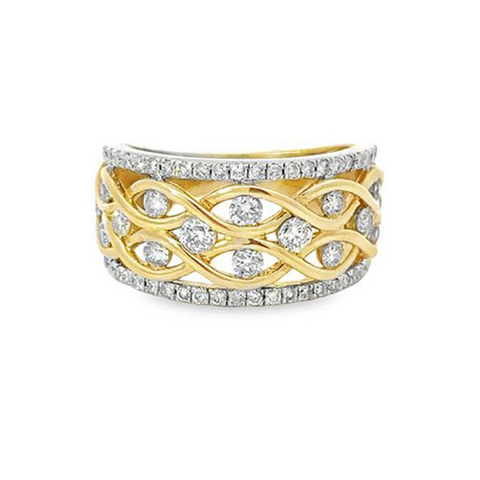 10K Yellow Gold 1.00TDW Diamond Band