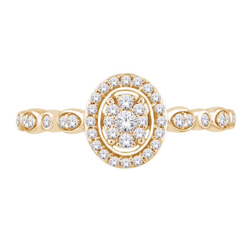 0.15 TDW Diamond Promise Ring in 10K Yellow Gold 