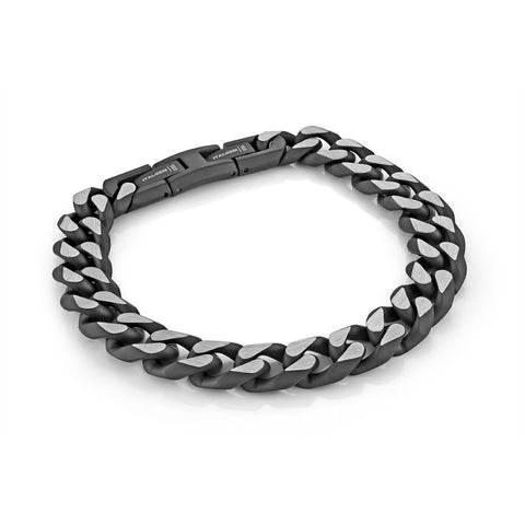 Black IP Stainless Steel Matte D-Cut 11MM Curb 8–8.5