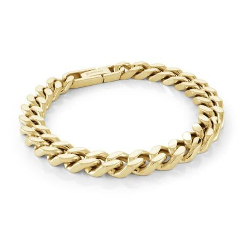 Gold IP Polished Stainless Steel 9.4mm Curb Link 8.5